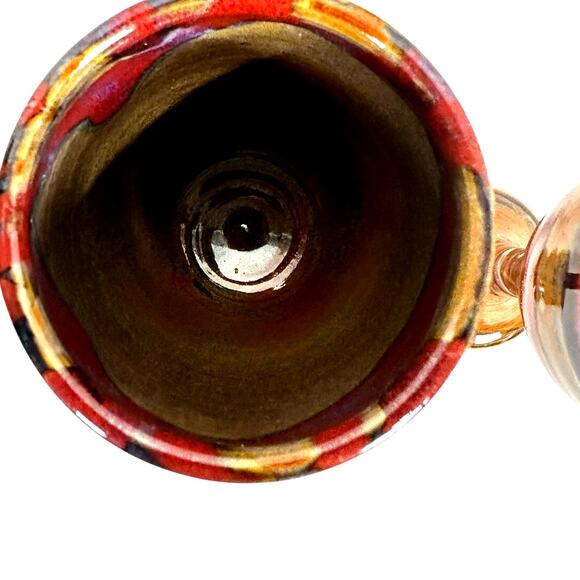 Kurt Glover Pottery 8" Sandia Unique Wine Goblets-Set of 2 - Picture 8 of 9